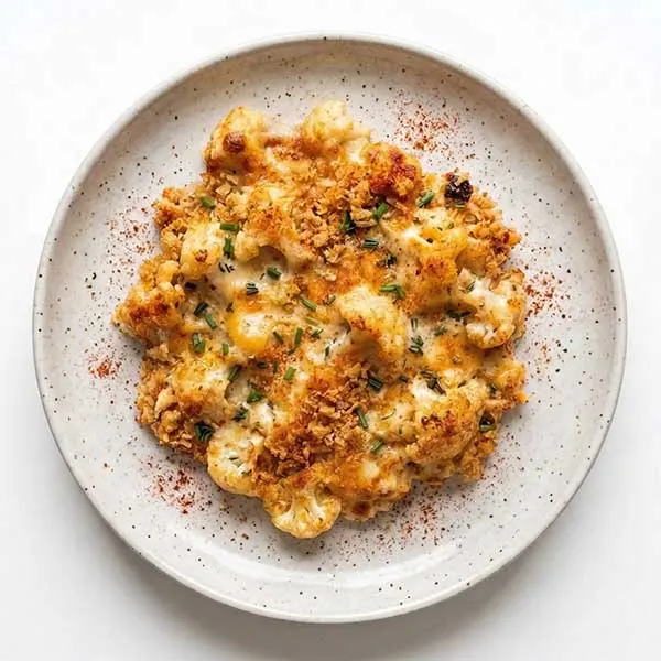 Keto Cauliflower Mac and Cheese Casserole with Smoked Paprika